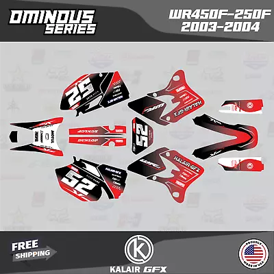 Graphics Kit For YAMAHA WR250F And WR450F Years 2003 2004 Ominous-Red • $82.99