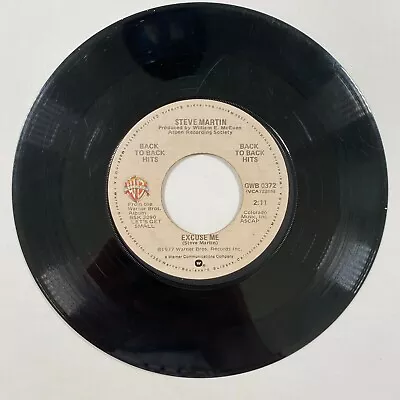 Steve Martin King Tut Excuse Me Vinyl 45 RPM Record Warner Bros 1978 70s Vintage • $8.99