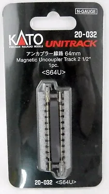 N Scale 64mm Magnetic Uncoupler Track (2-1/2 ) - KATO Unitrack #20-032 • $6.98