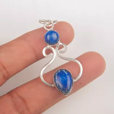 Lapis Lazuli Gemstone 925 Silver Pendant Handmade Jewelry Pendant For • $11.95