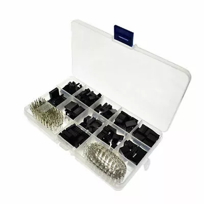 620Pcs 2.54mm Pitch Pin Plug Housing Connector Dupont Male Female Crimp Pins Set • $16.75