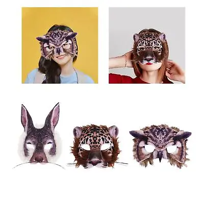 Halloween Easter Animal Mask Cosplay Costume Creative Headgear Adults Head Mask • £5.86