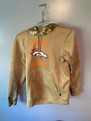 Denver Broncos NFL Nike Salute To Service Hoodie Sweatshirt Beige Mens Small S • $36.99