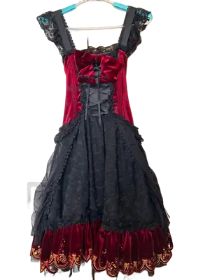 H.NAOTO FRILL Dress Black X Red Onesize New • $469.10