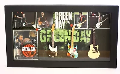 RGM8802 Billie Joe Armstrong GREEN DAY Miniature Guitars In Shadowbox Frame • $54.35