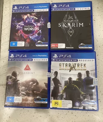 PSVR Game Lot 4 Games Great Price (Star Trek Farpoint Skyrim) Free Postage • $69.95