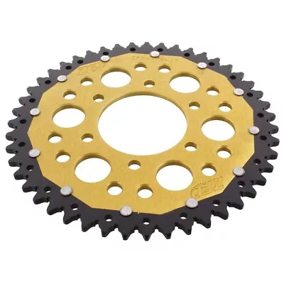 Sprocket Dual 47 Teeth Pitch 520 Gold ZF For Kawasaki 650 Kle Versys 2007-2020 • £73.85