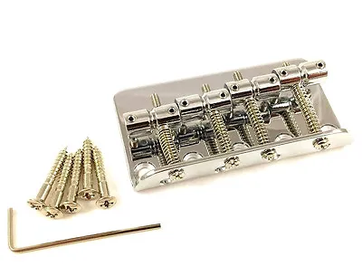 Nickel Standard 5-hole Style Top Load Bridge For Fender P/Jazz Bass® BB-FV4-N • $15