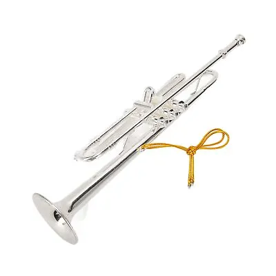 Miniature Trumpet 14cm 5.5in Silver Copper Exquisite Lifelike Mini Trumpet D • $14.19