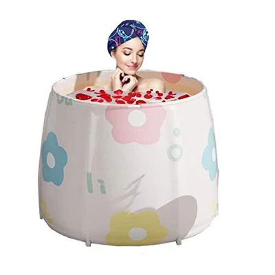 $60.95 • Buy Portable Bathtub For Adults Foldable PVC SPA Soaking Standing Bath Tub For