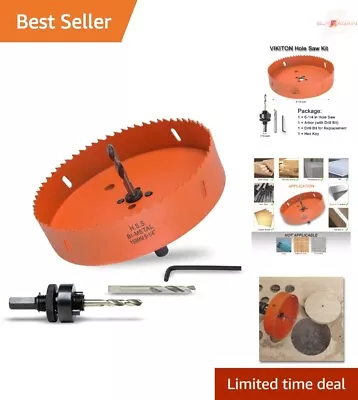 Bi-Metal Hole Saw 6-1/4 Inch For Metal Wood Plastic - Durable Cutter With S... • $37.99