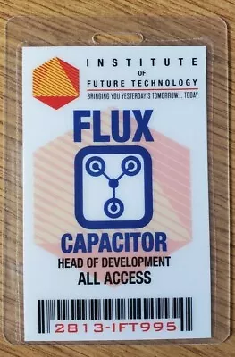 Back To The Future ID Badge-Institute Of Future Flux Capacitor All Access • $13.49