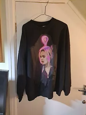 Divided By H&M Netflix Sex Education Maeve Oversized Black Sweatshirt Size L • $18.65