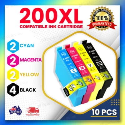 $13.90 • Buy 10x Ink Cartridges 200XL For XP-310 XP-410 WorkForce WF 2510 2540 Printer