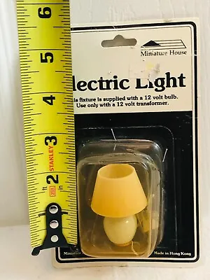 $10 • Buy Vintage Dollhouse Miniature 12v Bulb Electric Ceramic Base Plastic Shade