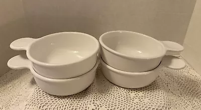 Set Of 4 WHITE Corning Ware GRAB IT Bowls W Handles / Soup Cereal P 150 B EUC • $19.25