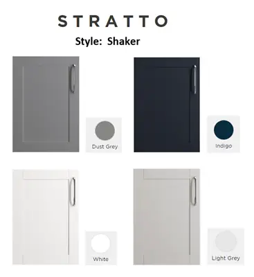 Stratto Shaker 5 Piece Matt  Kitchen Cupboard Doors Drawers  Replacement • £14.29