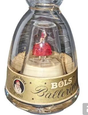 BOLS Ballerina Music Box Vintage 1950s Liquor Bottle Empty WORKING Red Dress • $50.99