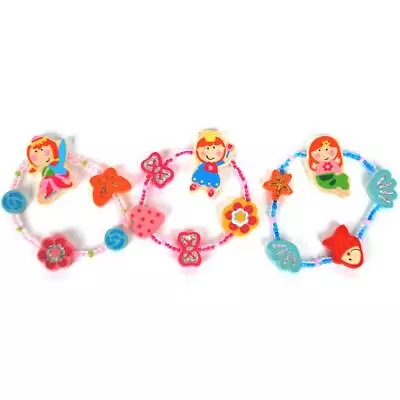 Wooden Bracelet Colourful Stretch Children Gift • $1.95