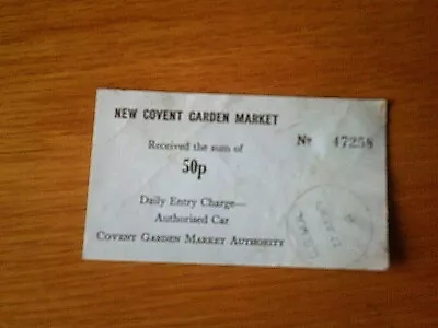 New Covent Garden Market Car Park Ticket 50p • £2.99