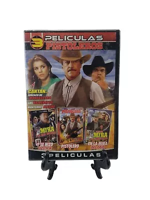3 PELICULAS DE PISTOLEROS: DVD Pelicula Del Cine Mexicano Mario Almada • $22.45