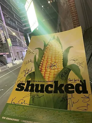 $265 • Buy Shucked FULL Cast Signed Broadway Musical Poster Newell Innerbichler Mean Girls