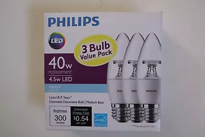 Philips LED 40 Watt Replacement Dimmable Medium Base Daylight 120v 3 Bulb • $24