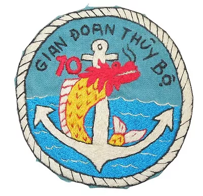 Original Vietnam War Theater Made Vietnamese Navy Gian Doan Thuy Bo 70 Patch W3 • $49.99