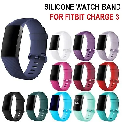 For Fitbit Charge 3/4 Watch Band Replacement Silicone Bracelet Watch Wrist Strap • $8.69