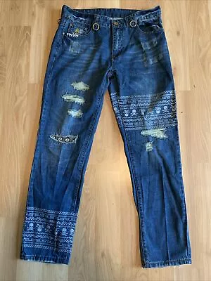 Mindblown Mastermind Japan Distressed Jeans 34x30 • $199.98