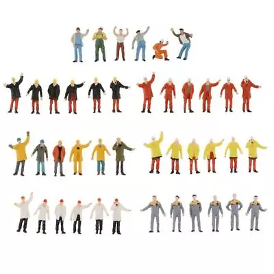 6pcs/Set 1/50 Scale Scene Accessories Colorful Set Male Construction Figures For • £19.63