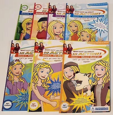 Set Of 7 Mary-Kate & Ashley In Action Books - Vintage 2002-2003 RARE • $34