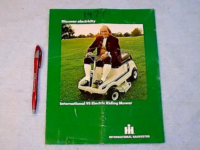 Vtg 1974 International Harvester 95 Electric Lawn Tractor Riding Mower Brochure • $24