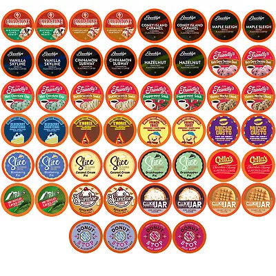 Two Rivers Coffee Variety Flavored Coffee Pods K Cups Sampler Assorted52 Count • $25