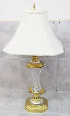 Waterford Crystal Florence Court Table Lamp W/ Shade • $374.95