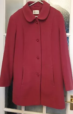 Womans 100% Lambswool Coat Size 10 • £8.50