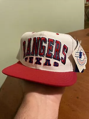 Vintage Texas Rangers MLB Snapback Baseball Hat Arch Logo Drew Pearson • $80