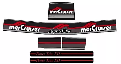 Mercruiser Mercury New  Alpha One Gray  Gen 2 Sticker Set  With Red  Trim • $18.50