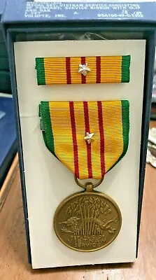 1969 VIETNAM MEDAL And RIBBON BAR With One Star-Original Box WAR ARMY USMC-USAF • $14.99