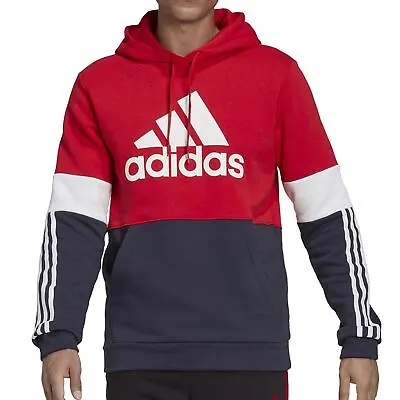 [H58980] Mens Adidas Essentials Fleece Colorblock Hoodie • $49.99