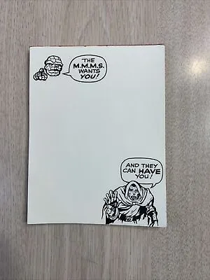 1965 Mmms Wants You Complete Notepad Original Rare Dr. Doom & Thing Marvelmania • $300
