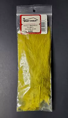 Marabou Plumes - SELECT - YELLOW OLIVE - 7-8 In - Fly Tying Materials - NEW! • $4.99