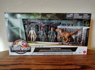 Jurassic Park World Legacy Velociraptor Containment Chaos Pack Toy Muldoon Cage • $32.99