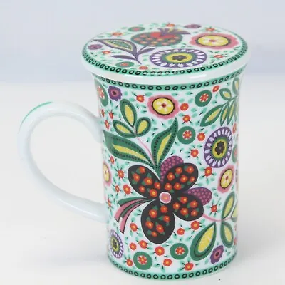 Vera Bradley Viva La Vera 8 Oz Coffee Mug Cup With Lid Porcelain • $10.99