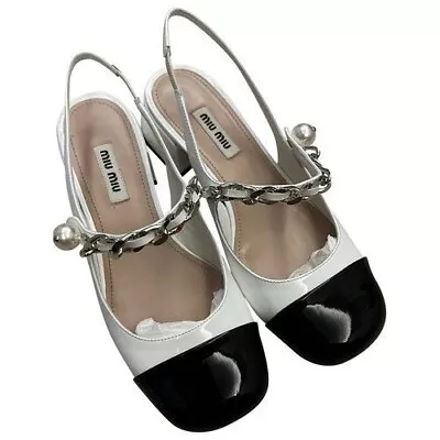 Miu Miu Women's Patent Leather Sandals Italy 38 • $800