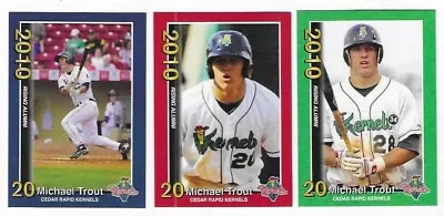 2010 Cedar Rapids Kernels Rising Alumni  Mike Trout #1 2 3  Gem Mint • $6.95