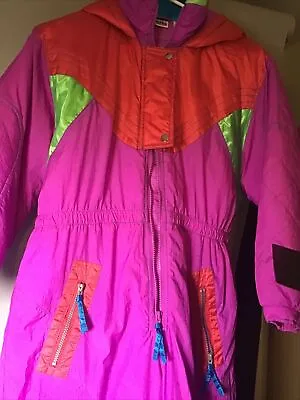 New Moves Sport Ski Snow Suit VTG  Teens Neon RARE Snowsuit 49in 14.5yrs • $50