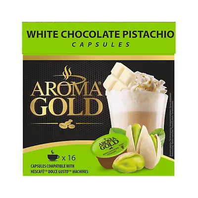 AROMA GOLD CHOCOLATE PISTACHIO Coffee Capsules For Dolce Gusto Machines • $14.39