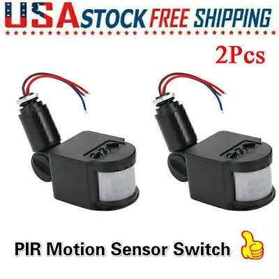 2PCS 180° LED Infrared PIR Motion Sensor Detector Outdoor Wall Light Switch 110V • $13.98