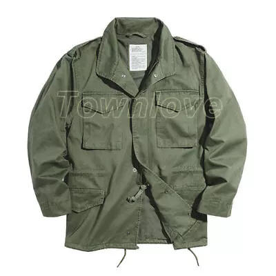 M65 Field Jacket Military Jacket Men's Pockets Vintage Casual Work Coat Green • $74.69